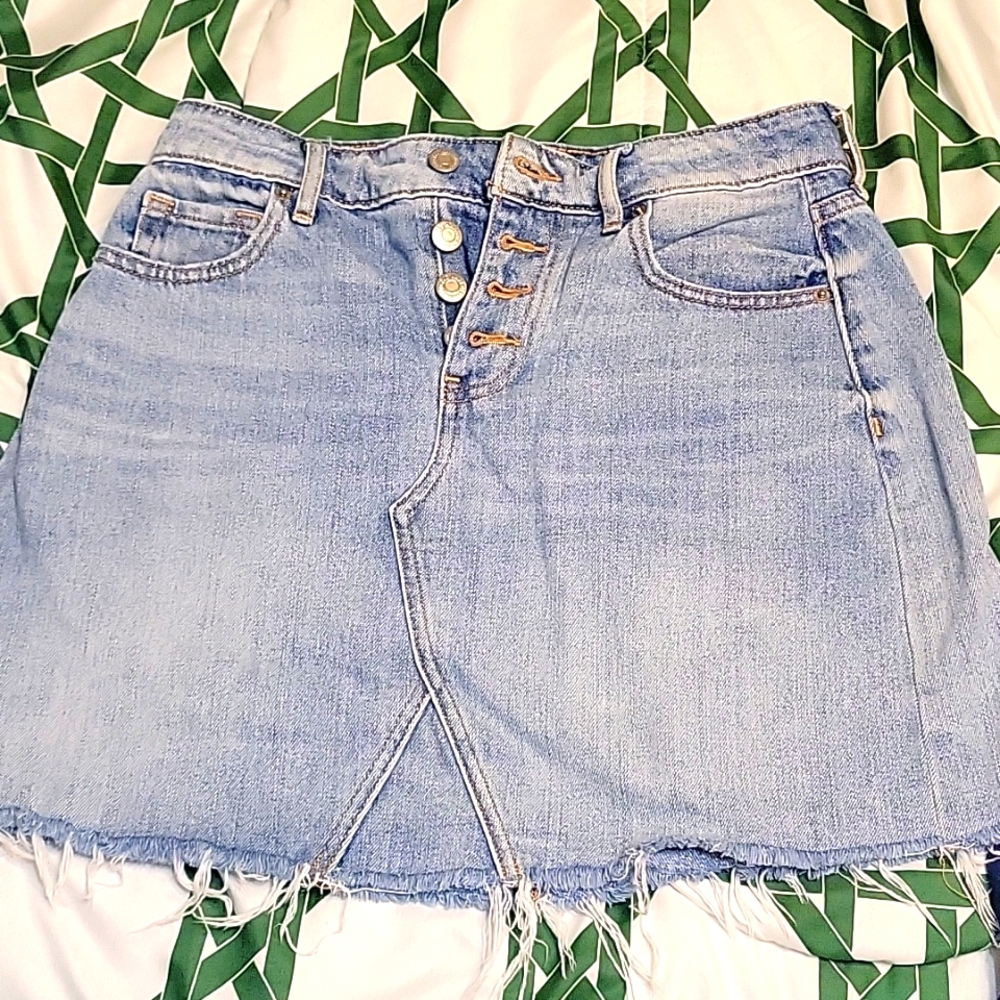 Old Navy Light Blue Denim Mini Skirt